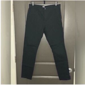 🔥 Weekday (ASOS) Woods Men’s Chinos | 34W | Black Slim Tapered Cotton Pants